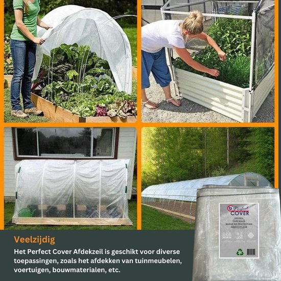 Bâche Perfect Cover® - 6x8m - Strong - Bâches transparentes - Mobilier de jardin - Bâche de voiture - Bâche - Résistante aux intempéries - Résistante aux déchirures