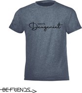 Be Friends T-Shirt - Grote deugeniet - Kinderen - Denim - Maat 10 jaar