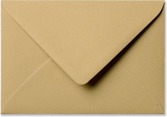 Envelop 13 x 18 Kraft lichtbruin, 25 stuks