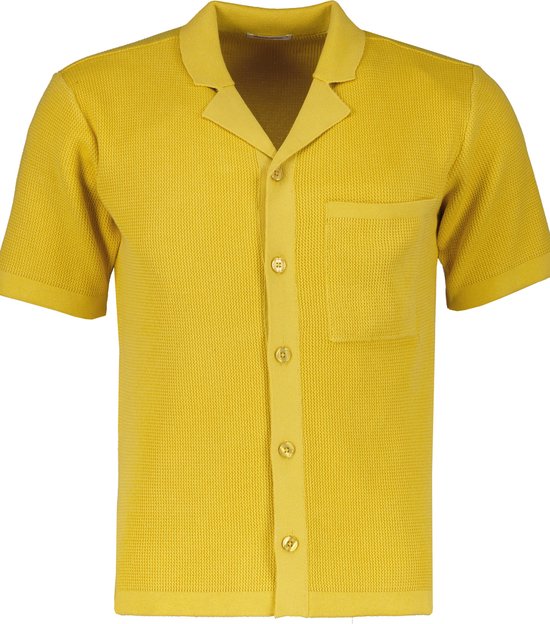 Knowledge Cotton Overhemd - Slim Fit - Geel - XL