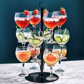 Cocktail Boom | Cocktail Standaard | 12 Takken | Max. 12 Glazen | Mat Zwart | Staal | Geschikt voor Wijn, Champagne & Cocktailglazen | RnD shop