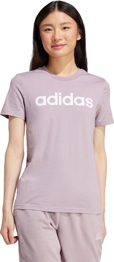 adidas Sportswear LOUNGEWEAR Essentials Slim Logo T-shirt - Dames - Paars- XS