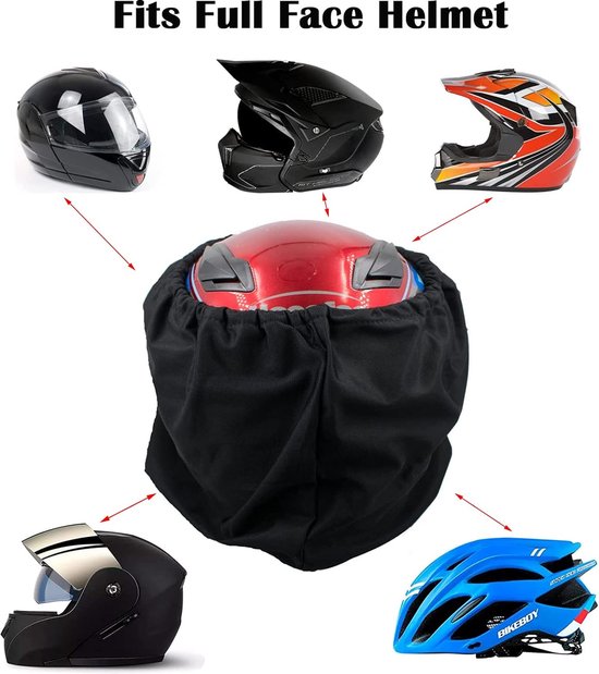 2-stuks Universele Helmtas – Zwarte Opbergtas Met Trekkoord – Geschikt Voor Motor- En Scooterhelmen – Gemaakt Van Zacht Polyesterfluweel – Ook Te Gebruiken Voor Ballen Of Speelgoed