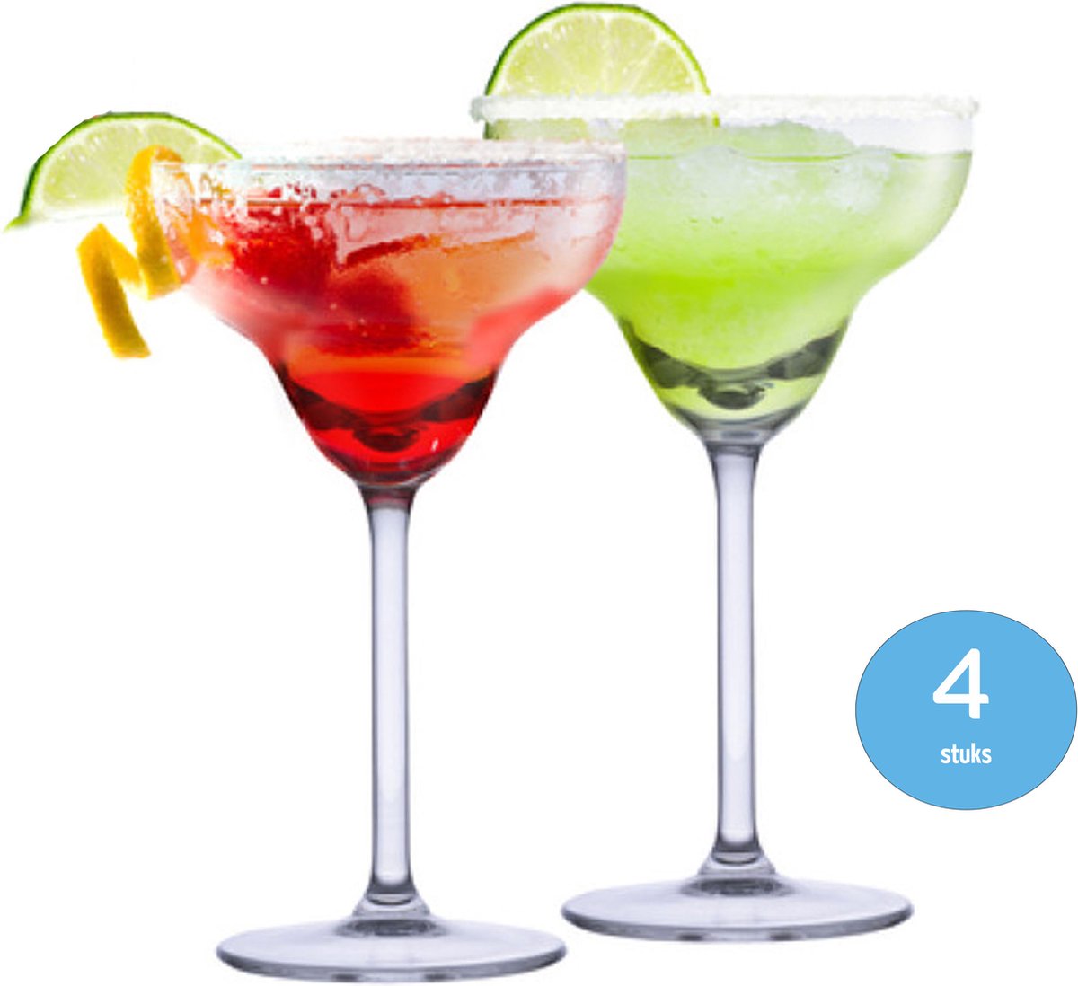 Margarita Glazen Cocktailglazen Longdrinkglazen 250 ML 25 CL Cocktails Transparant Cocktail Glazen Van Glas Martini Glazen Cocktail Set 4 Stuks Vaatwasserbestendig