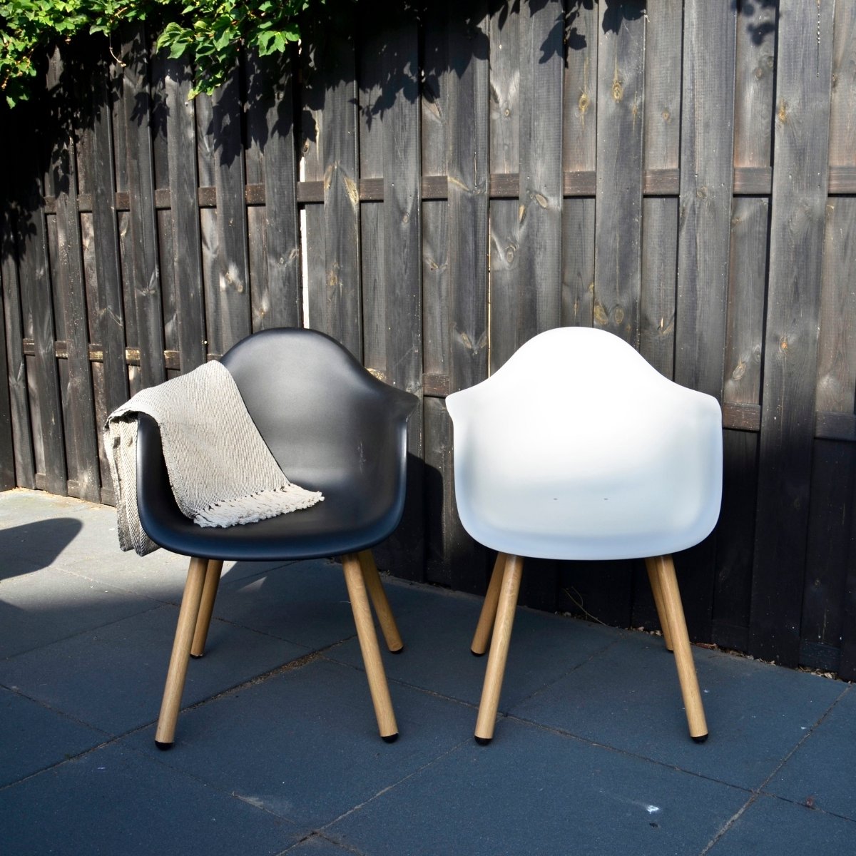 Lesli Living Chaise bistro Montreux - Blanc - 62,5x44x82,5cm - Set de 4