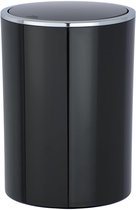 Afvalcontainer met swing Cover Capaciteit: 5 L, plastic (ABS), 18,5 x 25,5 x 18,5 cm, zwart