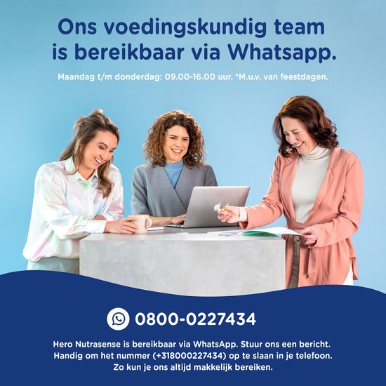 Hero Nutrasense Classic 2 (6-12 Maanden) - Opvolgmelk - Flesvoeding - met Melkvet - Palmolievrij - 3 x 700 gram