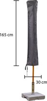 Winza Outdoor Covers - Premium - Parasolhoes - Beschermhoes voor Parasol Ø 300 cm - Waterdicht en Duurzaam PP Textiel - Grijs - 165x30 cm - 2 Jaar Garantie