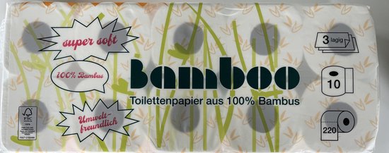 BAMBOO - Toilet Papier 60 Rollen 3 laags - 220 vellen per rol - Wit - 60 rollen wc papier - toiletpapier voordeelverpakking - toiletpapier 3 laags - wc rollen - toiletpapier - toiletpapieren