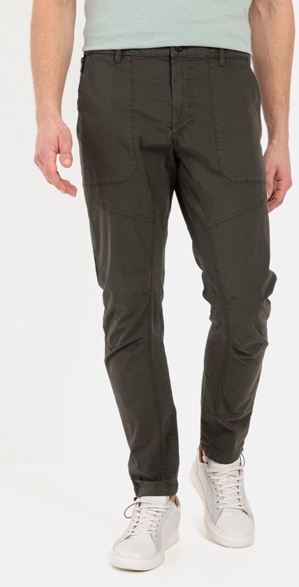 camel active Tapered Fit Worker Chino - Maat menswear-42/32 - Donker Groen