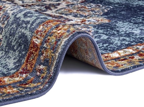 Tapis Vintage Classique Flycarpets - Maderno - Blauw / Multi - 200x280 cm