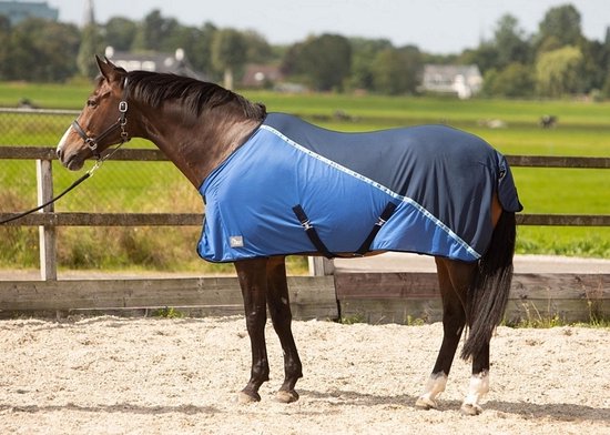 Harry's Horse Vliegen-coolerdeken Mesh Pro - maat 155/205 - Navy