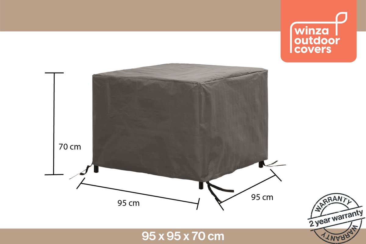 Winza Outdoor Covers Premium - beschermhoes lounge stoel - Afmeting : 95x95x70 cm Antraciet