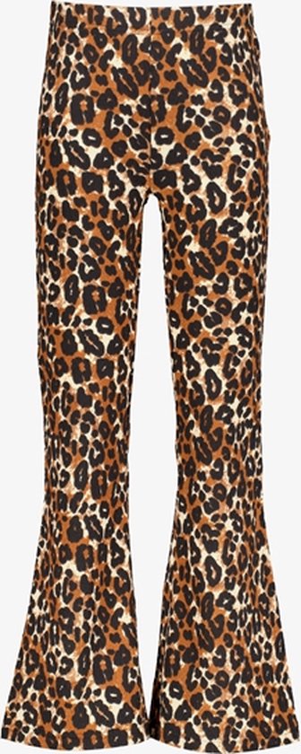 MyWay meisjes flared broek met luipaardprint - Bruin - Maat 158/164