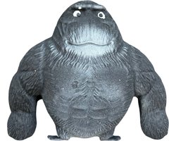 foto van Smashing Gorilla - Stressverminderend - Grijs - 11cm - VTV Products - Monkekong - Me and my monki - Mr monkey - Smashing monkey - Kneedbaar - Ruimtezand - Kinderen - Aap - Gorilla - Stretch - Apen speelgoedfiguur - Aap speelgoed