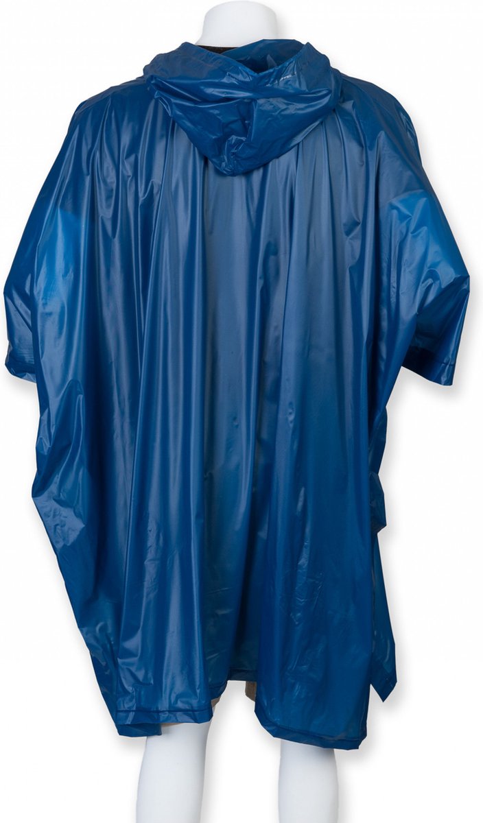 Eenvoudige donkerblauwe regenponcho