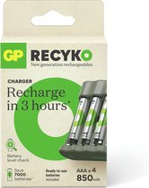 GP Recyko USB Lader + 4 AAA Batterijen 850mah