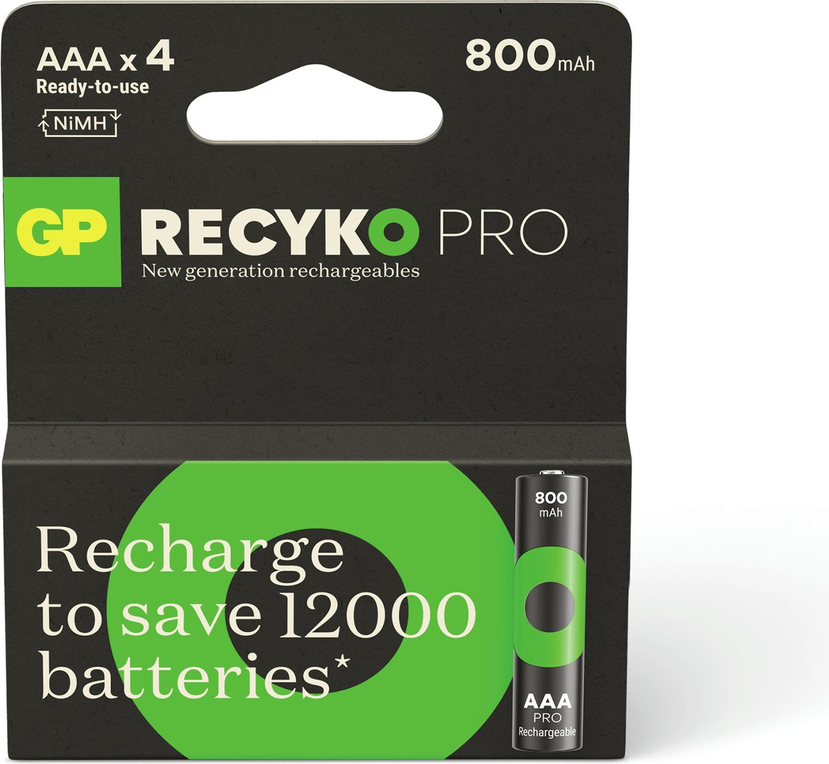 GP AAA ReCyko+ Oplaadbare Batterijen