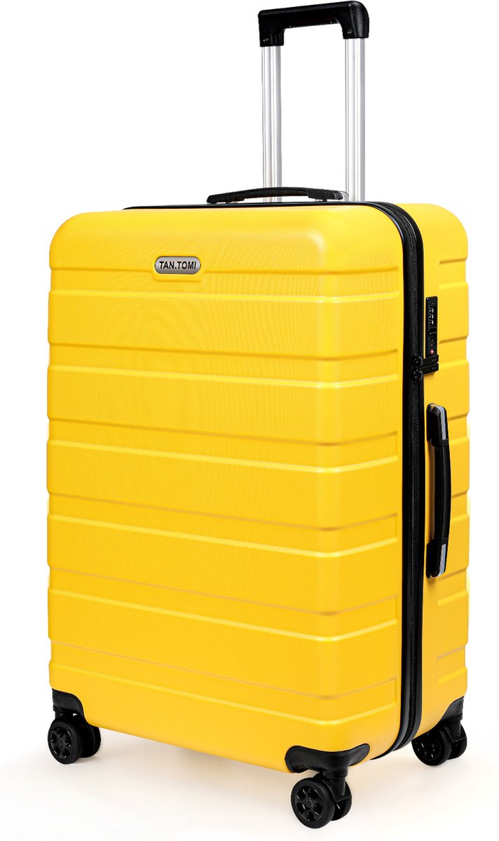 TAN.TOMI Handbagage Koffer - 41L Reiskoffer met 4 wielen - Handbagage Ruimbagage - Cijferslot - Reiskoffer - Trolley Koffer met Wielen - Mango