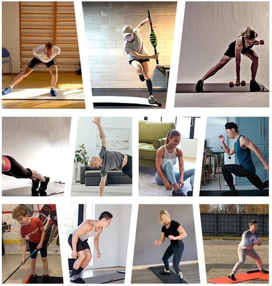 Fitnessapparatuur- fitnessmat-Slide Board-Professioneel Slide Board voor oefeningen met eindstops van Trendy Sport — afbeelding 2