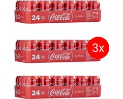 Coca-Cola blikjes cola - Tray 3x 24x33 cl EU