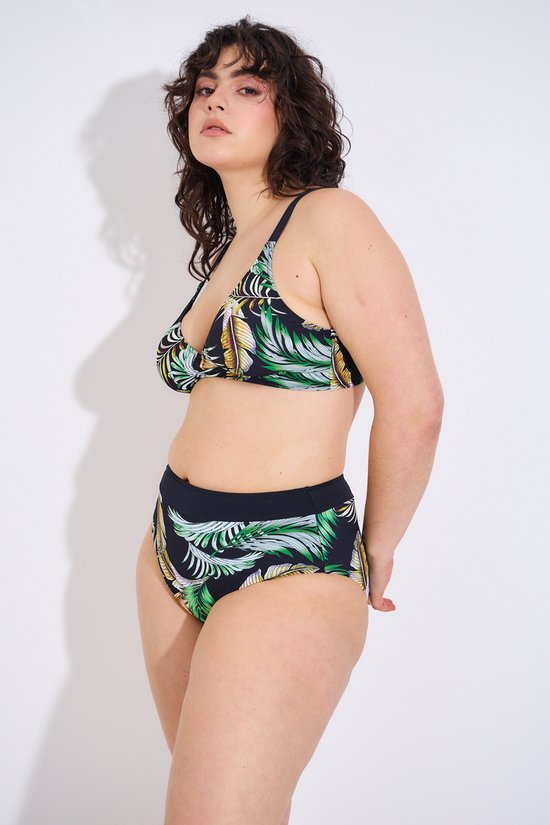 Chique Bikini Set- Nieuwe collectie Tweedelig Dames zwempak badpak voor Strand en Zwembad VC2306- Zwart- Maat 46