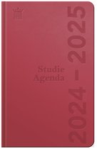 Ryam - Studie agenda DeLuxe - 2024-2025 - Rood - B6 (12x19cm) - 1 week op 2 pagina's - Hardcover