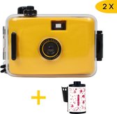 SolidGoods - Caméra jetable - Caméra analogique - Caméra jetable - Caméra pour enfants - Rouleau de film - Caméra Vlogging - Jaune