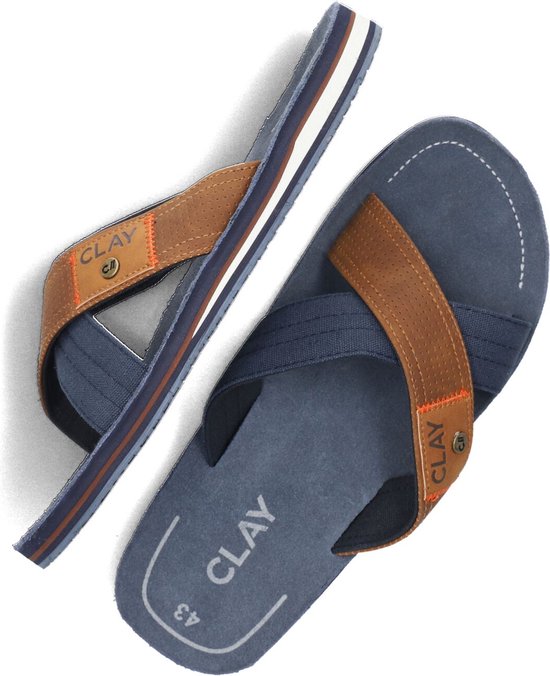 CLAY Clay002 Slippers - Heren - Cognac - Maat 43