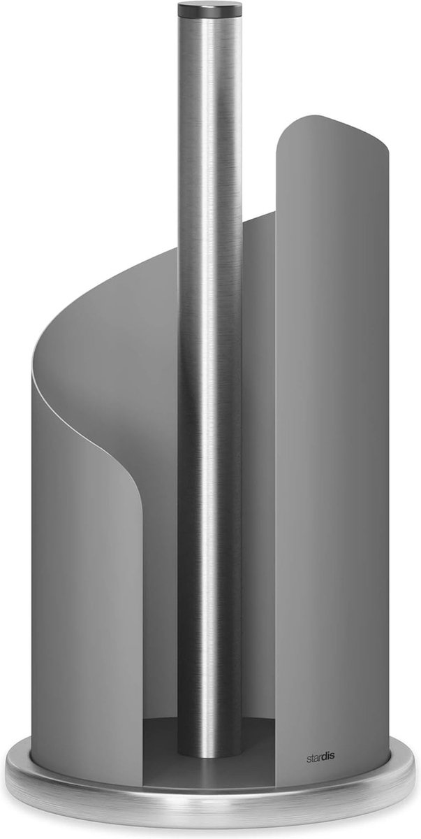 keukenrolhouder, rvs gematteerd, gecoat, diameter 15 cm, rolhouder.