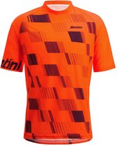 Santini Fibra T-shirt Met Korte Mouwen Oranje XL Man
