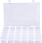 36 Grid Clear Plastic Sieraden Opslag Container Bead Opbergdoos Oorbel Organizer Box met Verwijderbare Verdelers