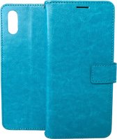 Bookcase Geschikt voor: Xiaomi Redmi 9A - Turquoise - portemonnee hoesje