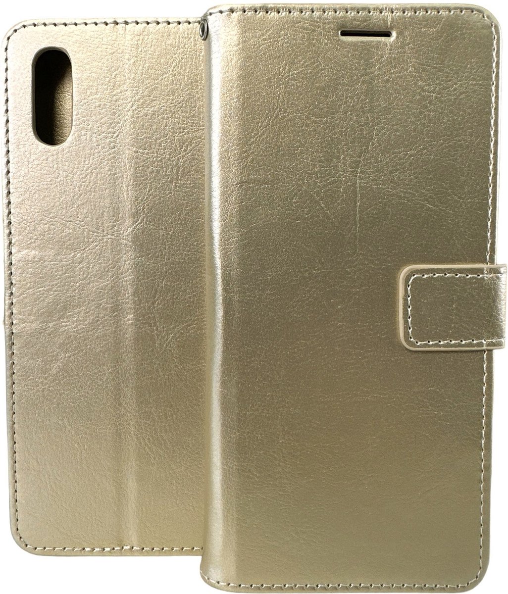 Bookcase Geschikt voor: Xiaomi Redmi 9A / Xiaomi Redmi 9AT - Goud - portemonee hoesje