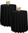 Set van 2 statafelhoezen, tafelhoezen, premium polyester hoezen voor statafel, bistrotafel, tafelkleed, elegant, afwasbaar, statafelhoezen, tafelrokdecoratie voor cocktailparty's (80 x 110