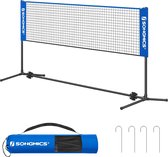 Badmintonnet, volleybalnet, 300 cm/400 cm/500 cm, in hoogte verstelbaar, draagbare set voor tennis, beachvolleybal, voor tuin, park, outdoor