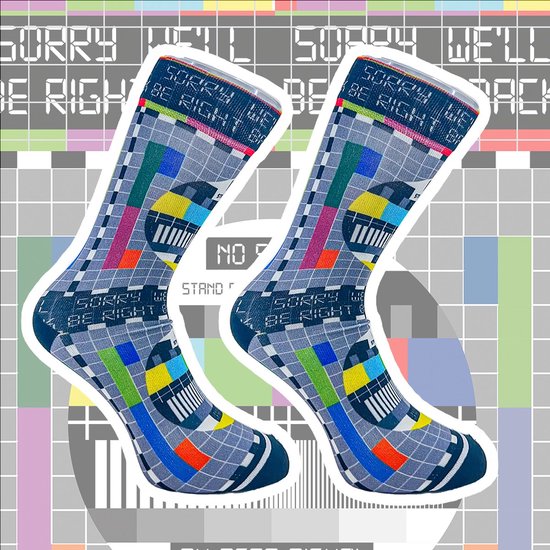 Sock My Feet - Maat 39-42 - Sock My No Signal - Funny Socks - Vrolijke sokken - Leuke sokken - Fashion statement - Gekke sokken - Grappige cadeaus - Socks First