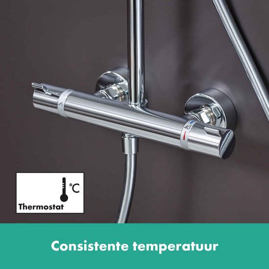hansgrohe Croma Select S Showerpipe 280 1jet met thermostaat chroom - Hansgrohe