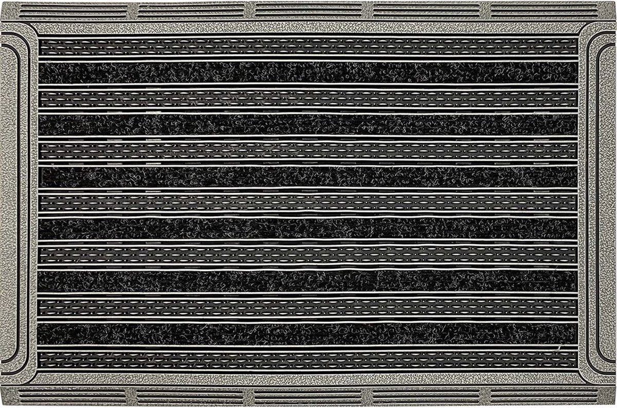 IVOL Schoonloopmat GridClean - 70x46 cm - Deurmat voor Binnen en Buiten Grijs
