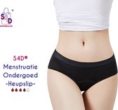 S4D® - Menstruatie Ondergoed - Period Underwear - Menstruatie Slip - Wasbaar Maandverband - 4 Laags Bescherming - Superieure Absorptievermogen - Maat L