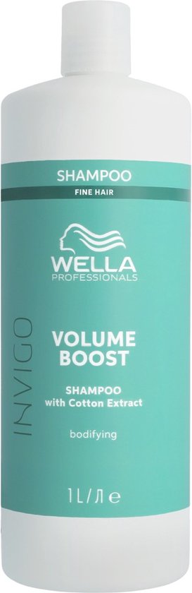 Bouteille de shampoing Wella Professionals Invigo Volume Boost, 1L.