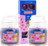 Haribo kaarsen Berrymix set 3 - 2x klein 1x theelicht