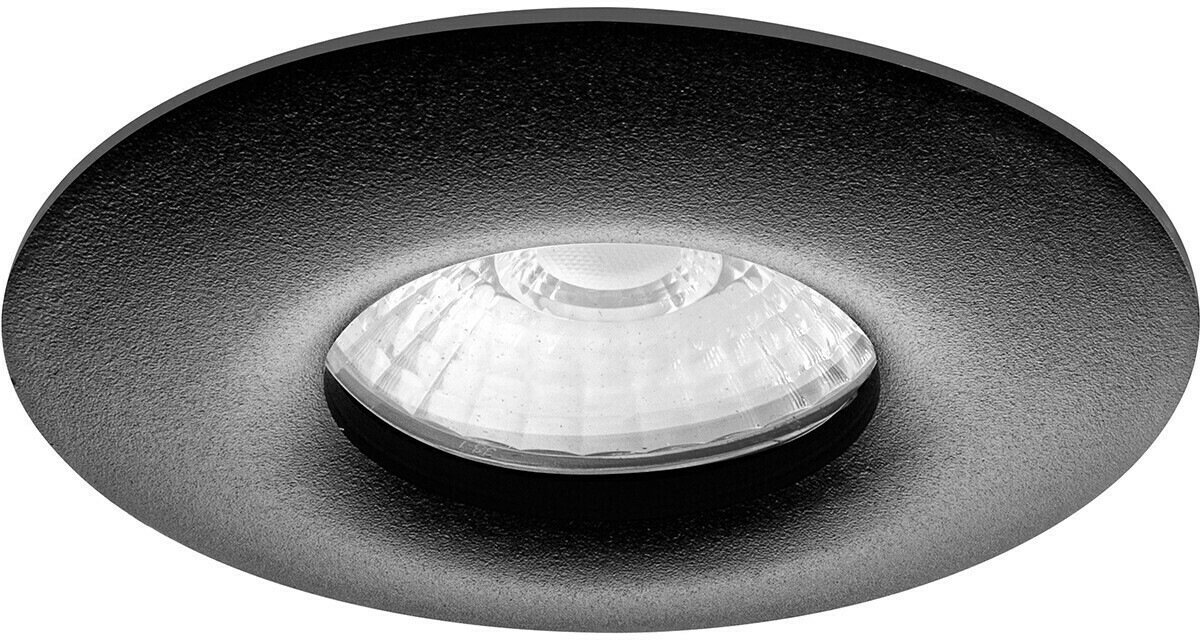 Warmglow IP65 Badkamerspot Silje -Rond Zwart -Philips Warm Glow -Dimbaar -3.7W -Philips LED