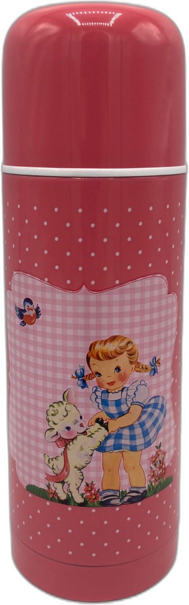 Living Colour - Retro Thermosfles - Thermosbeker Baby & Kids - Roze - 350 ml