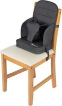 Bebecomfort Travel Booster hoge stoel voor kinderen, draagbaar en opvouwbaar, extra bekleding, voor kinderen vanaf 6 maanden tot 3 jaar (15 kg), Graphite