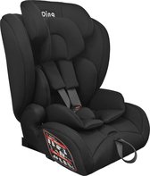 Ding Zino Autostoel - Zwart - Isofix Autostoel - i-Size - Vanaf 76 tot 150cm - Vanaf 15 maanden tot 12 jaar