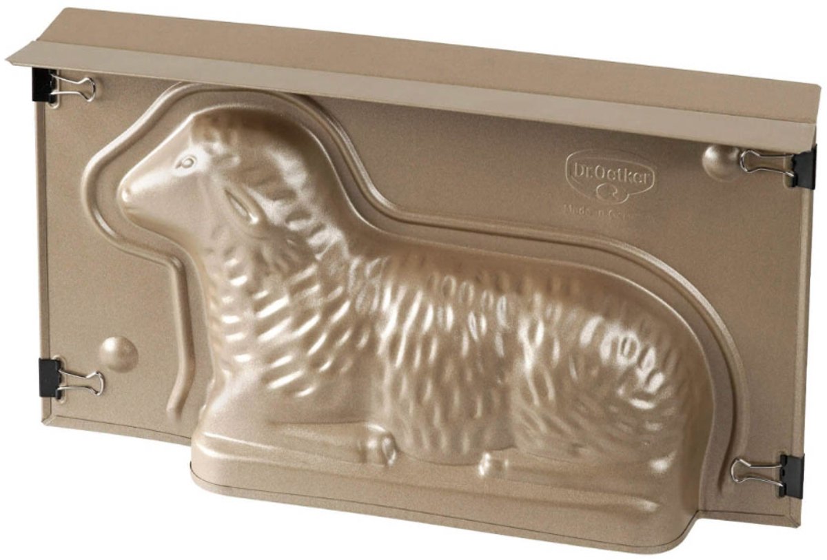 Dr. Oetker Paas bakvorm lammetje met antiaanbaklaag 700ml - goud