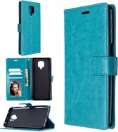 Bookcase Geschikt voor: Xiaomi Redmi Note 9 Pro / Note 9S - Turquoise - portemonnee hoesje