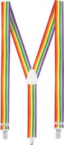 CHPN - Bretels - Regenboog bretels - Broekhouder -Rainbow - One size - Verstelbaar - Elastisch - Unisex - Carnaval - Themafeest