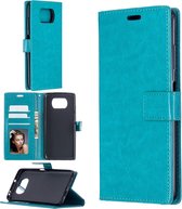Bookcase Geschikt voor: Xiaomi Poco X3 / X3 Pro - Turquoise - portemonnee hoesje